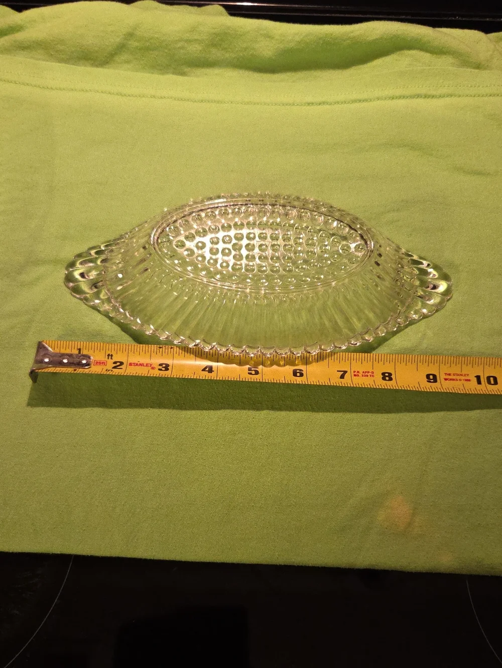 Set of 3 Clear Oval Pressed Glass Dishes Jeanette Antique Banana Split Boats